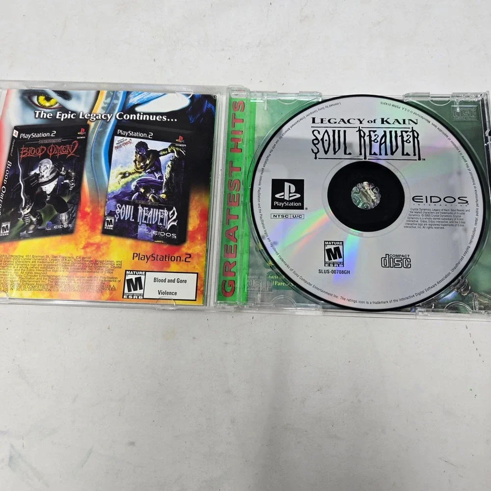 Legacy of Kain Soul Reaver Sony PlayStation 1 PS1 Greatest Hits SLUS-00708GH